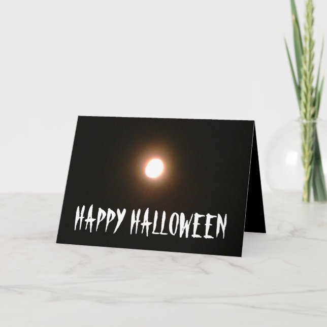 HAPPY HALLOWEEN PLEINE LUNE WEREWOLF carte (Devant)