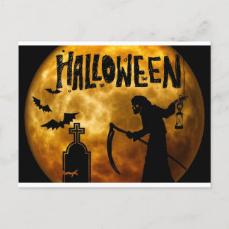 happy halloween postcard