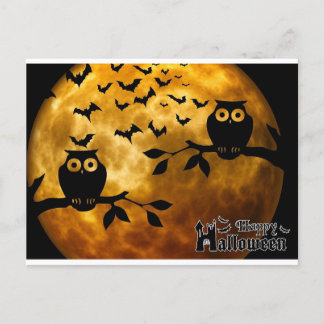 happy halloween postcard