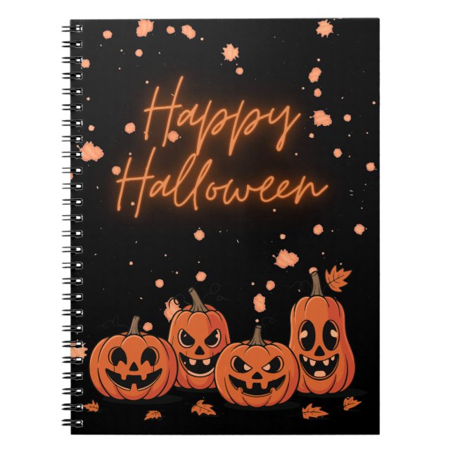 Happy Halloween Postcard Notebook (Front)