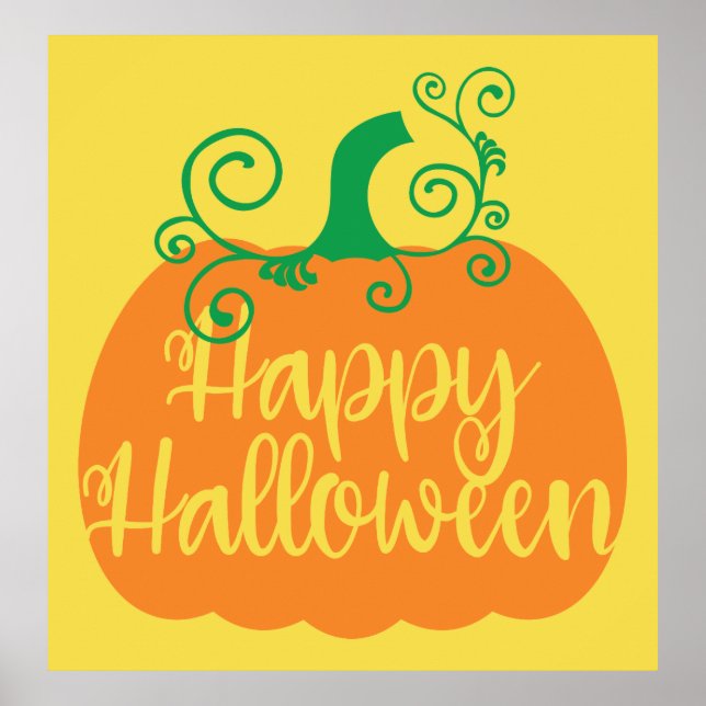Happy Halloween Poster Citrouille (Devant)