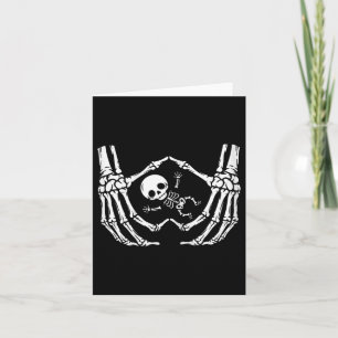 Happy Halloween Pregnant Baby Skeleton New Mom Spo Card