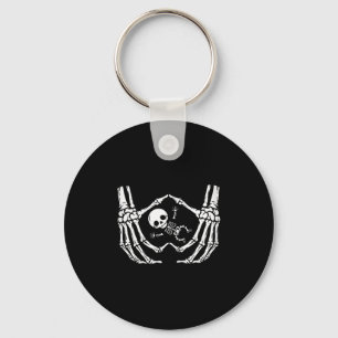 Happy Halloween Pregnant Baby Skeleton New Mom Spo Keychain
