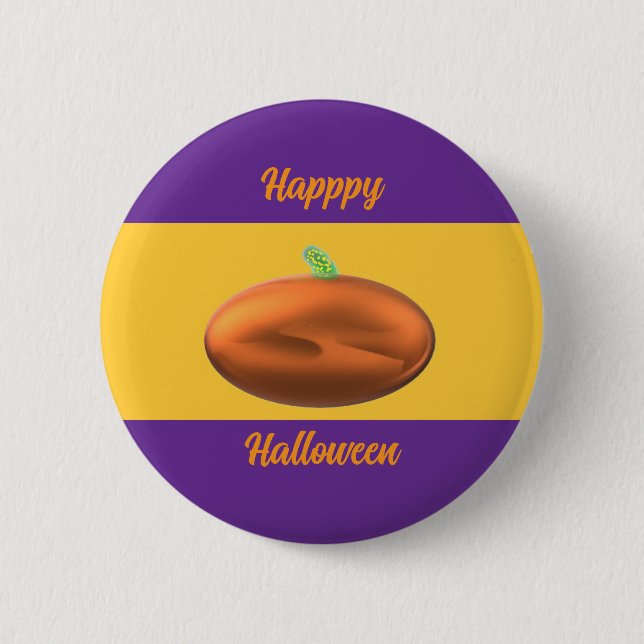 Happy Halloween Pumpkin  2 Inch Round Button (Front)