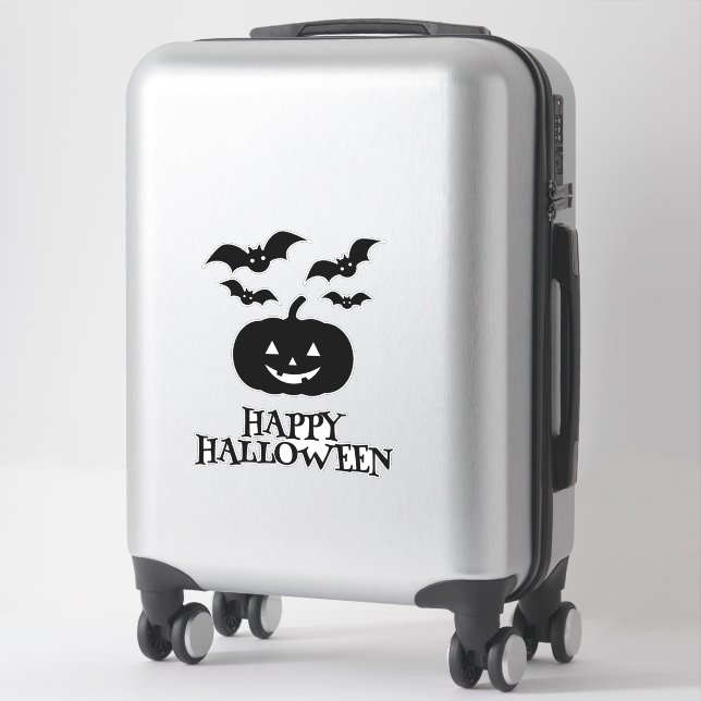 Happy Halloween Pumpkin Bat Minimal (Suitcase)