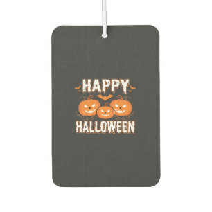Happy Halloween Pumpkin Bat Vector Air Freshener