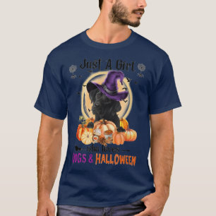 Happy Halloween Pumpkin Black Labrador Dog Witch  T-Shirt