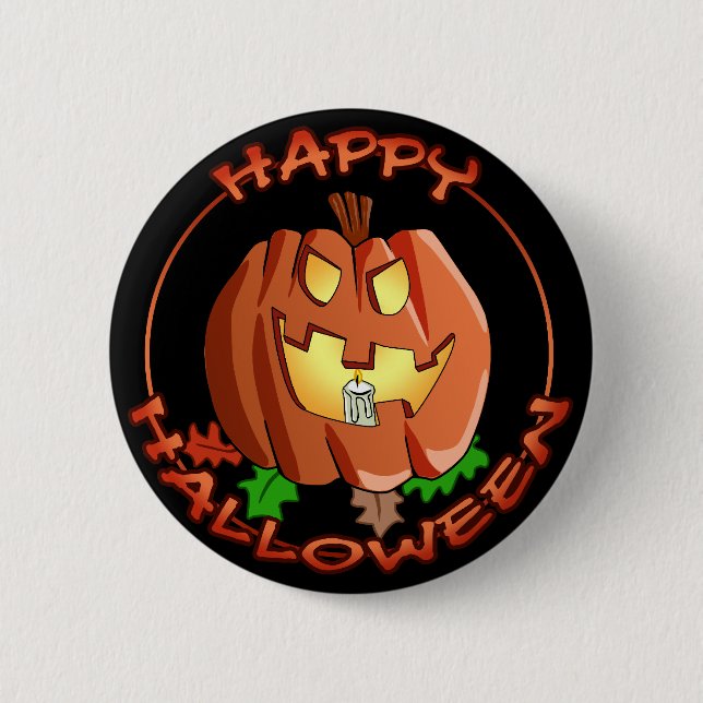 Happy Halloween Pumpkin Button (Front)