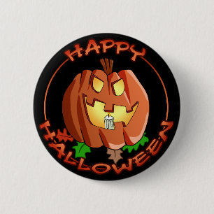 Happy Halloween Pumpkin Button