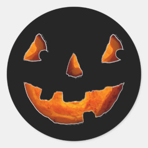 Happy Halloween Pumpkin Classic Round Sticker