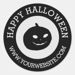 Happy Halloween Pumpkin Classic Round Sticker