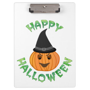 "HAPPY HALLOWEEN" PUMPKIN CLIPBOARD