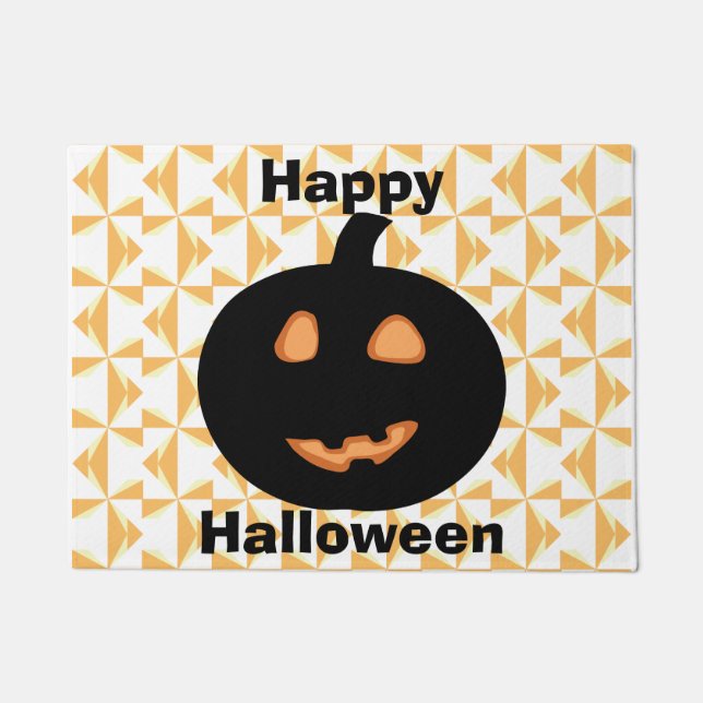 Happy Halloween Pumpkin Doormat (Front)