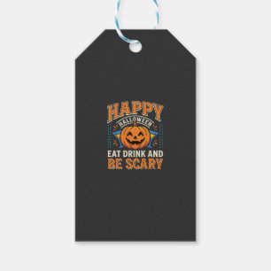 Happy Halloween Pumpkin Eat Drink Be Scary_1 Gift Tags