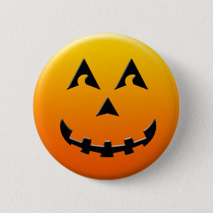 Happy Halloween pumpkin face 2 Inch Round Button