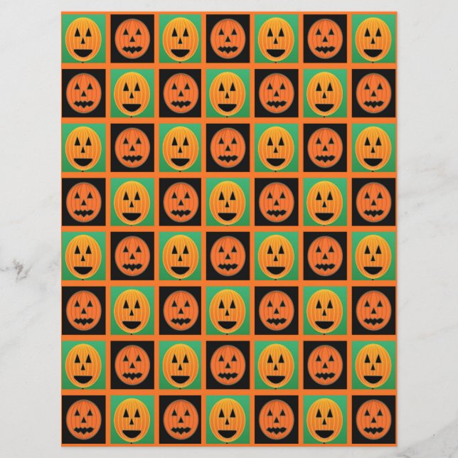 Happy Halloween pumpkin faces (Front)