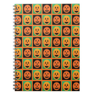 Happy Halloween pumpkin faces Notebook
