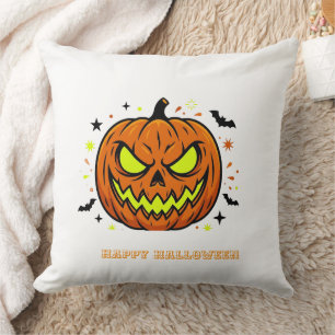 Happy Halloween pumpkin ghost throw pillows 