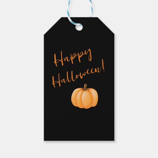 Happy Halloween-Pumpkin- Gift Tags (Front)