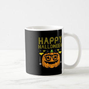 Happy Halloween Pumpkin Glasses Costume Women Girl Coffee Mug