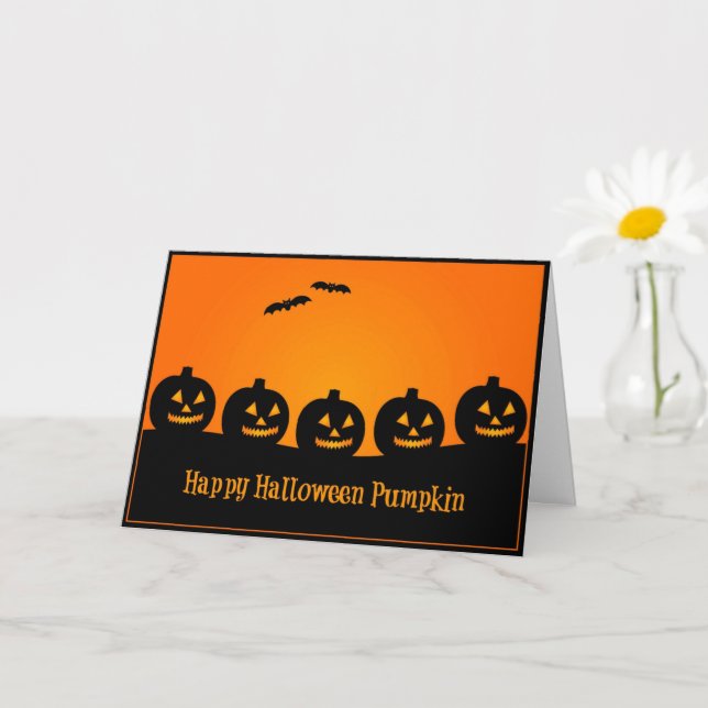 Happy Halloween Pumpkin - Halloween Card (Small Plant)