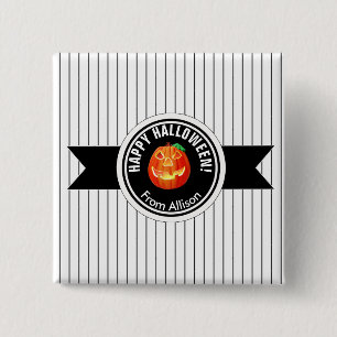 Happy Halloween Pumpkin ID212 2 Inch Square Button