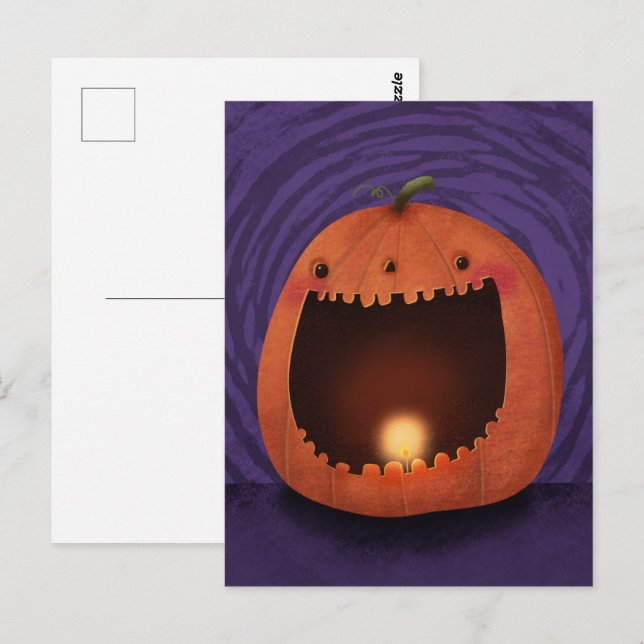 Happy Halloween  Pumpkin Jack o Lantern Postcard (Front/Back)