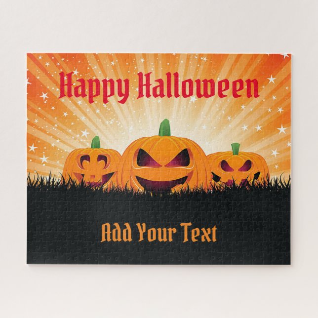Happy Halloween Pumpkin Jigsaw Puzzle (Horizontal)