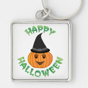 "HAPPY HALLOWEEN" PUMPKIN KEYCHAIN