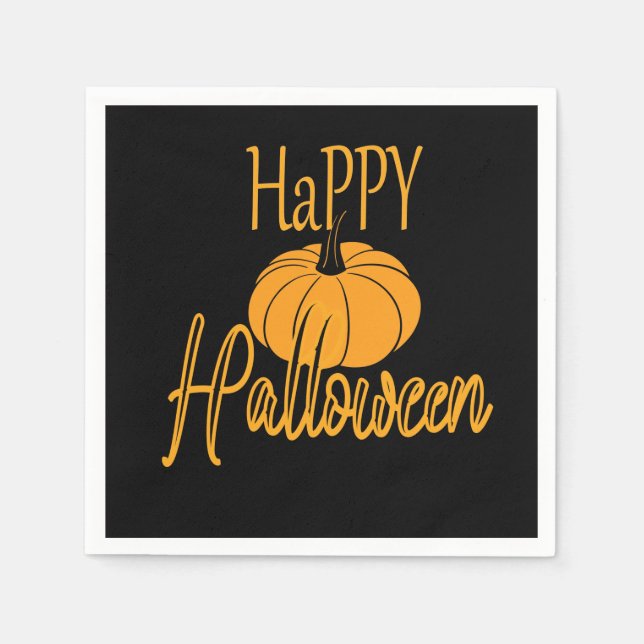 Happy Halloween Pumpkin Napkin (Front)