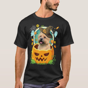 Happy Halloween Pumpkin Norwich Terrier Dog Witch T-Shirt