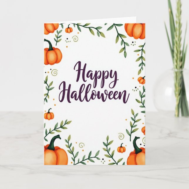 Happy Halloween Pumpkin Patch Card (Front)