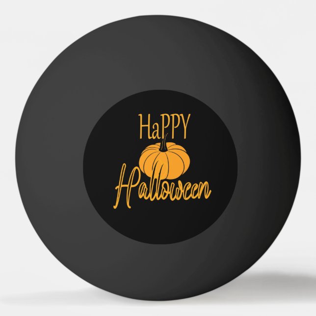 Happy Halloween Pumpkin Ping Pong Ball (Front)