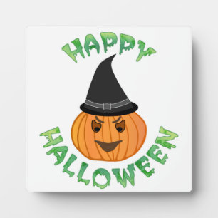 "HAPPY HALLOWEEN" PUMPKIN PLAQUE