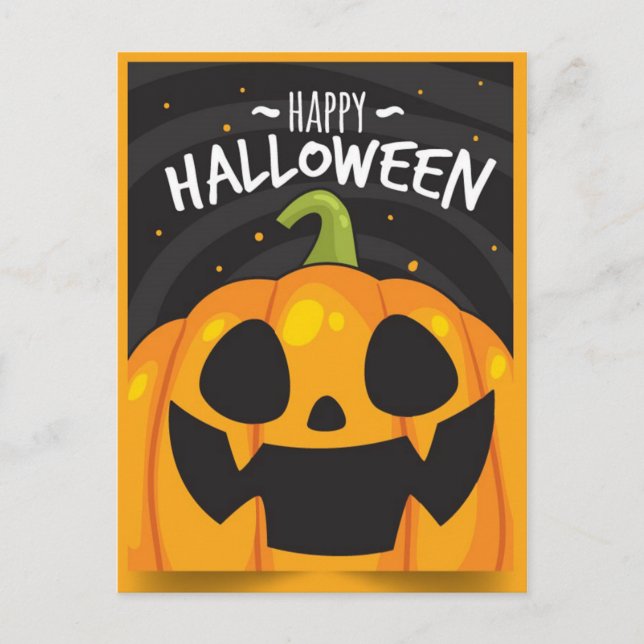 Happy Halloween Pumpkin Postcard (Front)