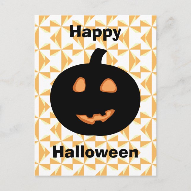 Happy Halloween Pumpkin Postcard (Front)