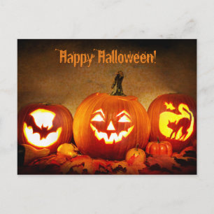 Happy Halloween Pumpkin Postcard