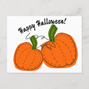 Happy Halloween Pumpkin postcard
