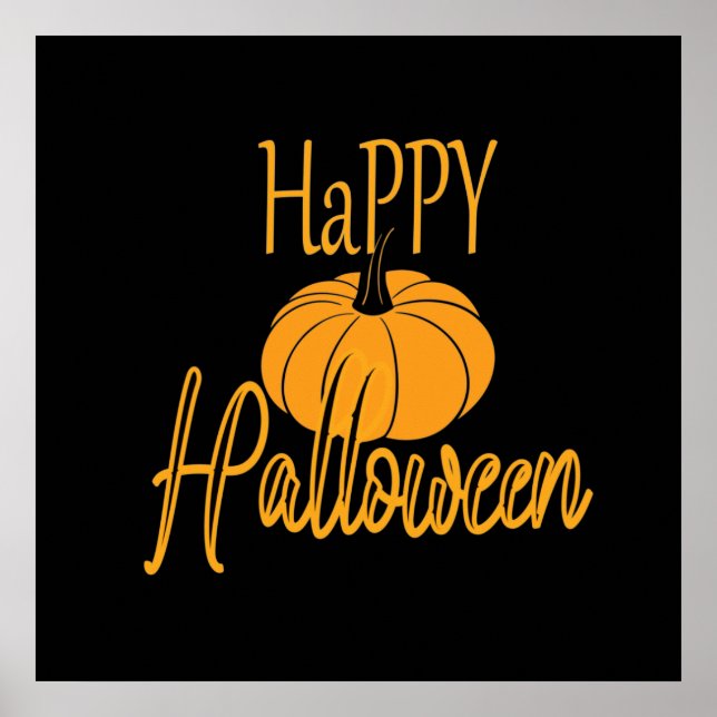 Happy Halloween Pumpkin Poster (Front)