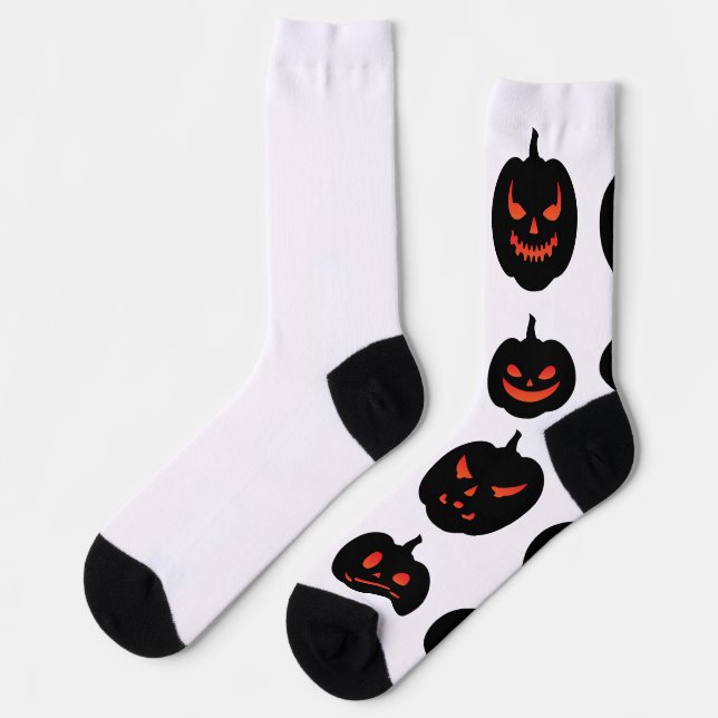 Happy Halloween Pumpkin  Socks (Left)