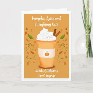 Happy Halloween Pumpkin Spice Latte Card