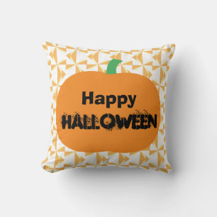Happy Halloween Pumpkin Throw Pillow