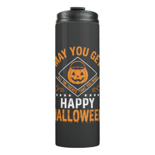 Happy Halloween Pumpkin Treats Vector Design Thermal Tumbler