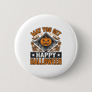 Happy Halloween Pumpkin Treats Vintage 2 Inch Round Button