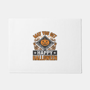 Happy Halloween Pumpkin Treats Vintage Doormat
