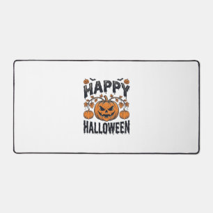 Happy Halloween Pumpkin Vintage Engraving Design_1 Desk Mat