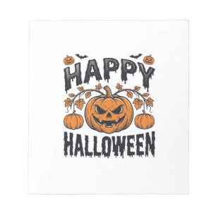Happy Halloween Pumpkin Vintage Engraving Design_1 Notepad