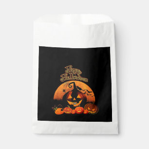 Happy Halloween Pumpkins, Black Cats, Bats Favour Bag