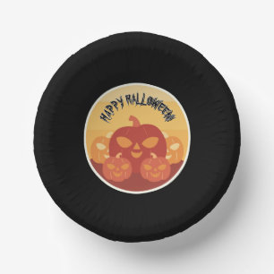 Happy Halloween! Pumpkins Paper Bowls Plate