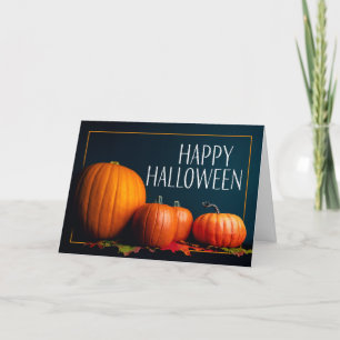 Happy Halloween Pumpkins Still Life Photograph Holiday Card